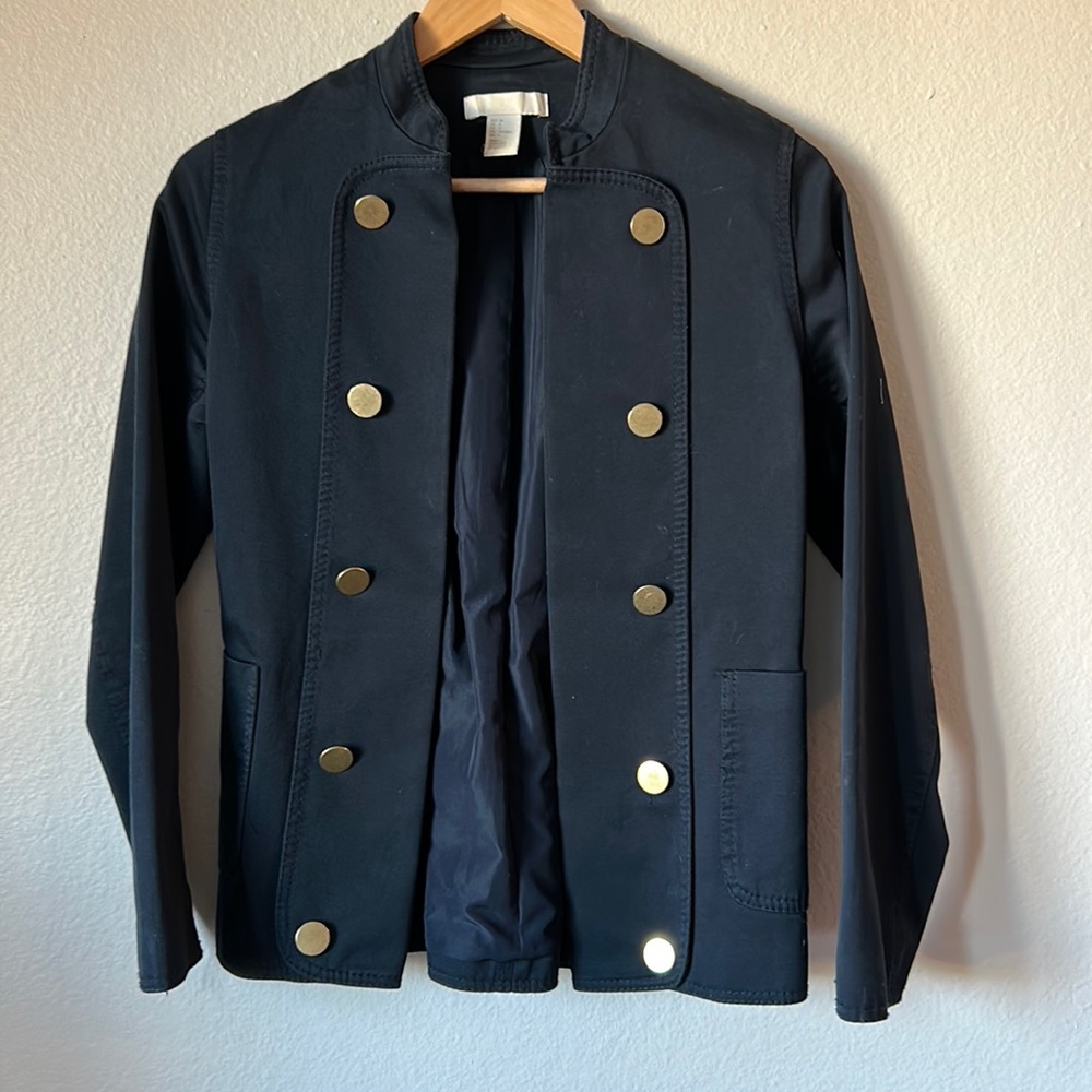 Buttoned Coat | Dark Blue | H&M